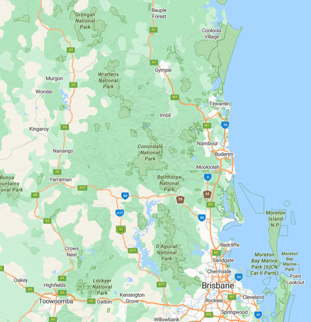 Service Area for AJ Roofing